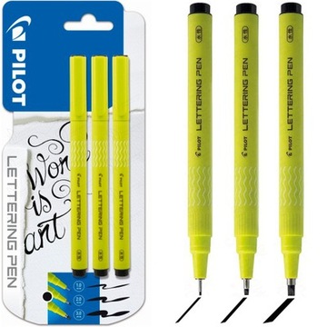 Zestaw markerów do kaligrafii dekoracyjny Pilot Lettering Pen zestaw 3 szt