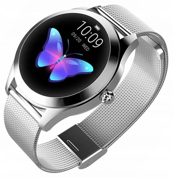 SMARTWATCH Klasyczny Zegarek Damski Kroki Puls Kal