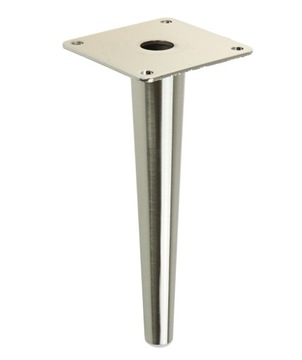 Noga stalowa stożek prosta 18 cm stal szczotkowana