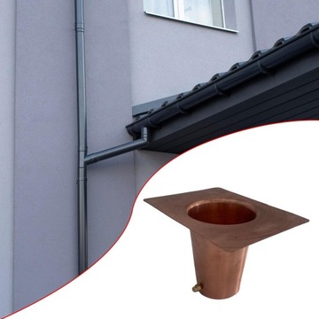 Адаптер для водосточного желоба ch-дождевой цепи Аксессуар для установки Прочная конструкция из меди