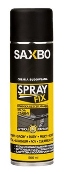 GUMA W SPRAYU DO RYNIEN KOMINÓW DACHÓW SAXBO 500ml