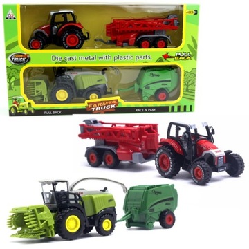 ZESTAW ROLNICZY TRAKTOR KOMBAJN 2 MASZYNY ROLNICZE