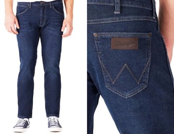 WRANGLER Spodnie JEANS GREENSBORO 803 W40 L32 granatowy