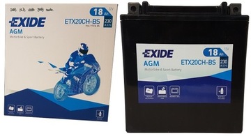 AKUMULATOR EXIDE BIKE MF AGM YTX20CH-BS 12V 18AH