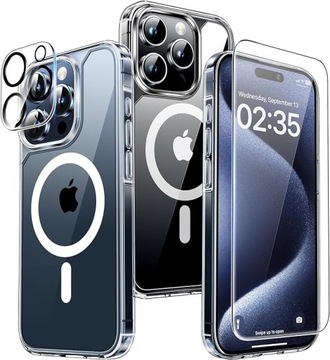 Plecki Tauri do Apple iPhone 15 Pro Max + 2 szkła na ekran i aparat