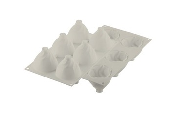 Forma silikonowa do monoporcji 3D - Cream, 6 szt.