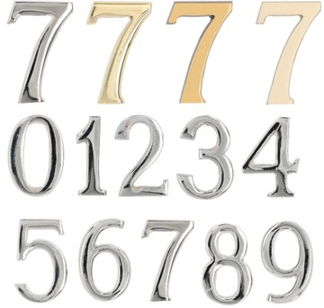 НОМЕР НОМЕР НА ДВЕРИ ХРОМ САМОКЛЕЯЩАЯСЯ 5 СМ