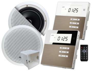 NAGŁOŚNIENIE SUFITOWE BLUETOOTH MP3 RADIO GŁOŚNIKI TONSIL DWUDROŻNE