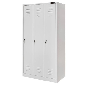 Szafka BHP ubraniowa METALOWA pracownicza 3-DRZWIOWA 180x90x50 cm