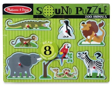 PUZZLE DŹWIĘKOWE Zwierzęta z Zoo Melissa And Doug