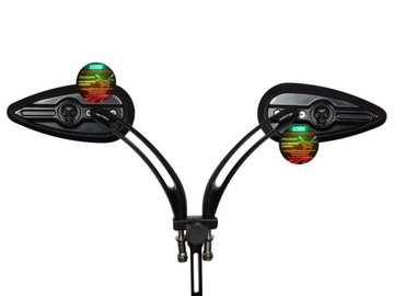 эллиптические зеркала для Harley Touring 82-22 черные