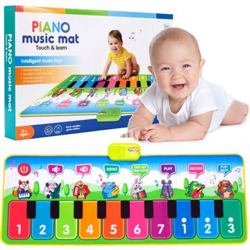 MATA MUZYCZNA Interaktywna 130x48cm Do TAŃCZENIA PIANINKO Gra Zręcznościowa