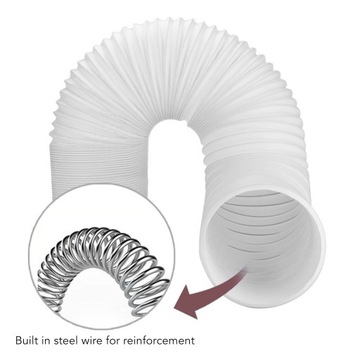 ТРУБКА ДЛЯ ПОРТАТИВНОГО КОНДИЦИОНЕРА ВОЗДУХА 15 СМ 3М БЕЛАЯ