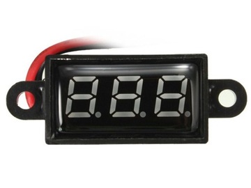 Panelowy woltomierz wodoodporny 30V DC żółty