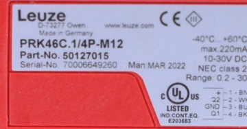 LEUZE PRK46C.1/4P-M12 50127015 ! НОВЫЙ !