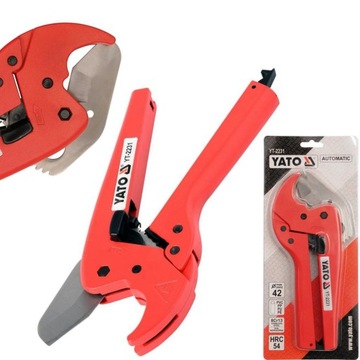 НОЖНИЦЫ С ТРЕЩОТКОЙ YATO ЩИПЦЫ ДЛЯ ТРУБ ПВХ ПП 3-42 ММ YT-2231