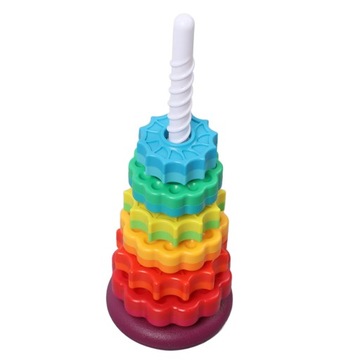 Zabawka Spin Stack Plastikowe kolorowe koło