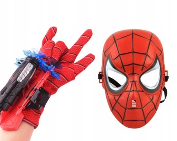 RĘKAWICA + MASKA SPIDERMAN ZESTAW SUPERBOHATERA