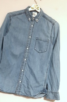 217. H&M jeansowa błękitna koszula na guziki r 36