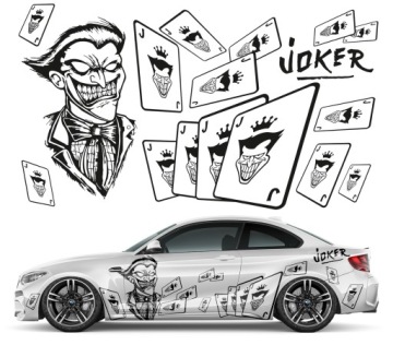 Samolepky Grafika na auto Motiv Ha Ha Karty 94 x 330 cm