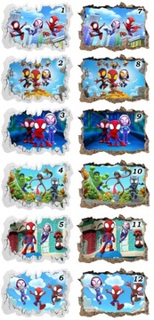 3D наклейки для детей Спайди и Супер Приятели 130х90