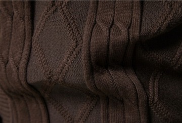 Męski sweter kardigan z długim rękawem z guzikami
