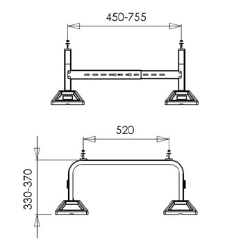 Wspornik podstawa pompy ciepła FRAME-FOOT