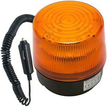STROBOSKOP KOGUT LAMPA OSTRZEGAWCZA BŁYSKOWA LED MAGNES NIEBIESKI 12V