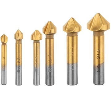 WIERTŁA FAZUJĄCE STOŻKOWE POGŁĘBIACZE 6.3-20.5 MM