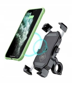 Держатель для телефона на мотоцикле с разъемом USB-C и зарядным устройством для индукционного кабеля