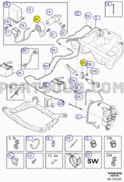 Кронштейн, комплект крепления стояночного отопителя Volvo S80 OE 3714223
