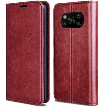 ETUI FLIP SKÓRA DO XIAOMI POCO X3 NFC +SZKŁO