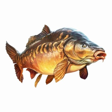 NAKLEJKA KARP RYBY NA ŁÓDKĘ AUTO 50 cm + GRATIS