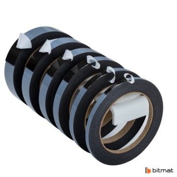 Лента BITMAT ДВУХСТОРОННЯЯ 0,8мм х 9мм х 5м монтаж прочный клей долговечный