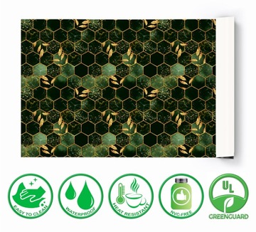 Коврик защитный 120х60 для стола Green Hexagons