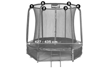 ВНУТРЕННЯЯ СЕТКА ДЛЯ БАТУТА С КОЛЬЦОМ 14 ФУТОВ 435