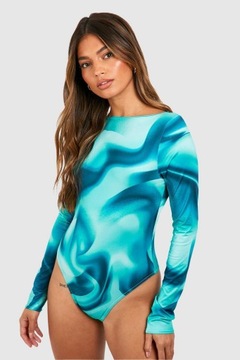 LC94302 *BOOHOO WZORZYSTE BODY Z DŁUGIM RĘKAWEM XXL