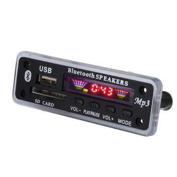 MODUŁ ODTWARZACZ BLUETOOTH MP3 RADIO USB CZARNY