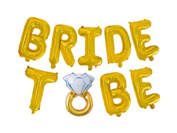 BALONY ZŁOTE BRIDE TO BE WIECZÓR PANIEŃSKI ZŁOTY