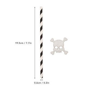 СОЛОМКА «ХЭЛЛОУИН ЧЕРЕП» 19,5см 50ШТ.