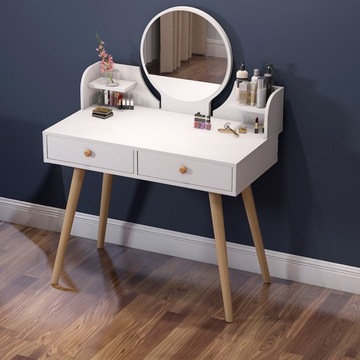 СТОЛИК КОСМЕТИЧЕСКИЙ С ЗЕРКАЛОМ ДЛЯ МАКИЯЖА, БЕЛЫЙ, БОЛЬШОЙ, С ЯЩИКАМИ, VISAGE LOFT