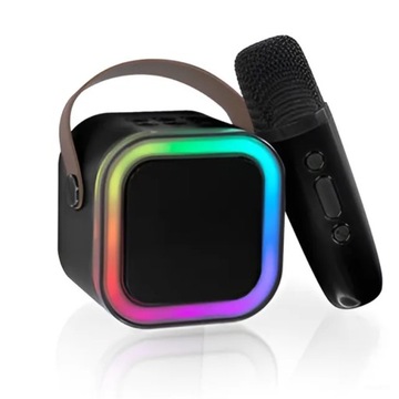 Набор для караоке, микрофон, беспроводной динамик, портативный светодиодный индикатор BLUETOOTH