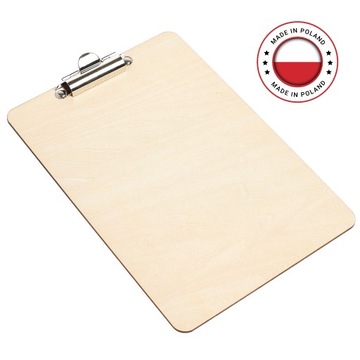 ДЕРЕВЯННЫЙ БУФЕР А5 С ЗАЖИМОМ, С ГРАВИРОВКОЙ ЛОГОТИПА НА ЗАЖИМЕ