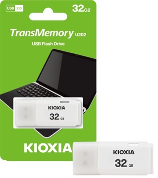 Pendrive KIOXIA 32GB USB 2.0 Hayabusa U202 WHITE