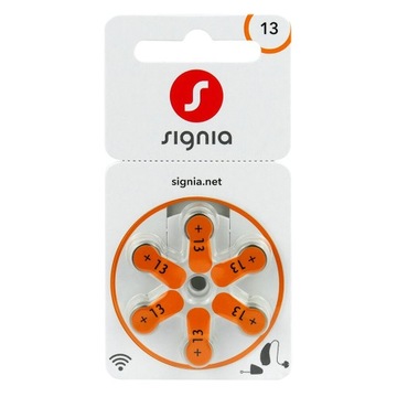 6 sztuk baterii do aparatów słuchowych Signia typ 13 / PR48