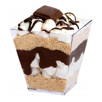 Контейнеры для десертов, закуски, стаканчики, квадратные, для снеков, 120 мл, 24 шт.