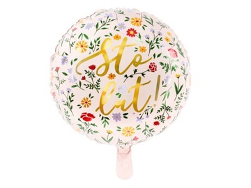 Balon foliowy urodziny Sto Lat boho kwiaty