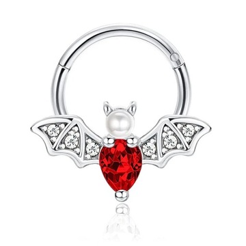 1 шт., 16 г, кольцо для перегородки летучей мыши на Хэллоуин для женщин и мужчин, перегородка из нержавеющей стали