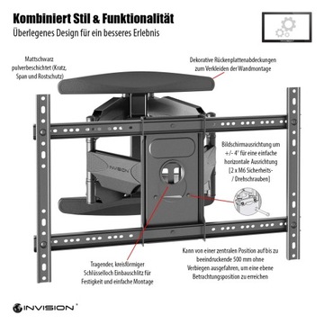 UCHWYT ŚCIENNY WSPORNIK DO TELEWIZORA 37-70