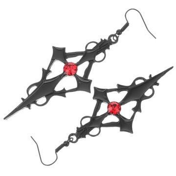 1 PARA CZARNYCH KOLCZYKÓW Z KRZYŻAMI GOTYCKIMI WISIOREK GOTH